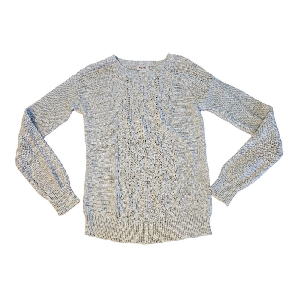 Mossimo Supply Co. Small Beige Long Sleeve Pullover Knit Sweater